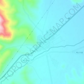 Mappa topografica Laraqueri, altitudine, rilievo