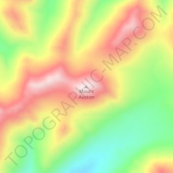 Mappa topografica Mount Auston, altitudine, rilievo