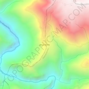 Mappa topografica Jesus Maria, altitudine, rilievo