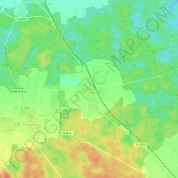 Mappa topografica Dürrnhaar, altitudine, rilievo