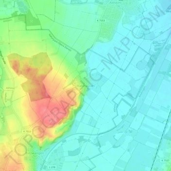 Mappa topografica Waldhausen, altitudine, rilievo