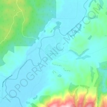Mappa topografica Waikaia, altitudine, rilievo