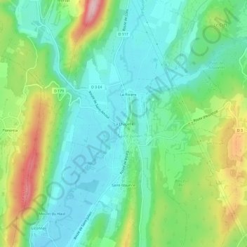 Mappa topografica La Chapelle, altitudine, rilievo
