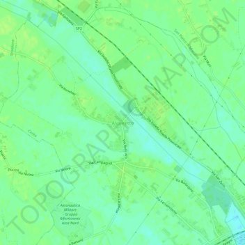Mappa topografica Asparetto, altitudine, rilievo