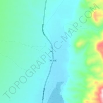 Mappa topografica Hiko, altitudine, rilievo