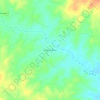 Mappa topografica Poço da Cruz, altitudine, rilievo