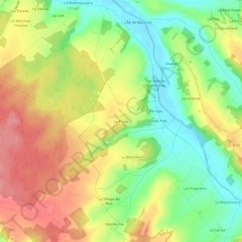 Mappa topografica La Prade, altitudine, rilievo