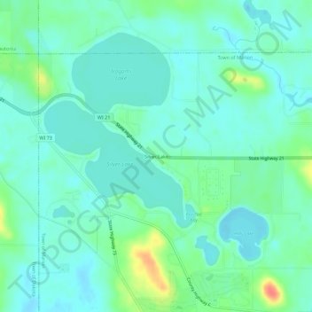 Mappa topografica Silver Lake, altitudine, rilievo