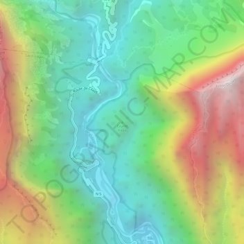 Mappa topografica Saint-Louis, altitudine, rilievo