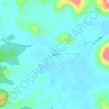 Mappa topografica Tabão, altitudine, rilievo