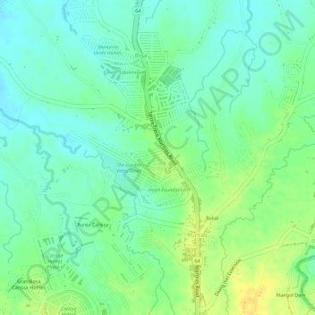 Mappa topografica Heart Foundation Subd. PHASE 2. Brgy. Punta 1, Tanza Cavite, altitudine, rilievo