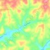 Mappa topografica Hillham, altitudine, rilievo