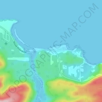 Mappa topografica Rivière-la-Madeleine, altitudine, rilievo