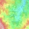 Mappa topografica Rouade, altitudine, rilievo