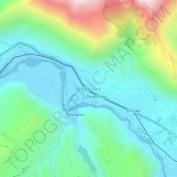 Mappa topografica Tarabamba, altitudine, rilievo