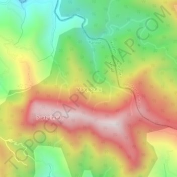 Mappa topografica Manjapullu, altitudine, rilievo