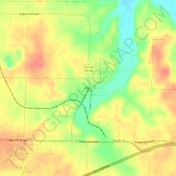 Mappa topografica Atlas, altitudine, rilievo