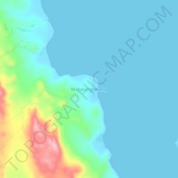 Mappa topografica Matalangtalang, altitudine, rilievo