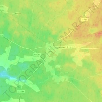 Mappa topografica Joué, altitudine, rilievo
