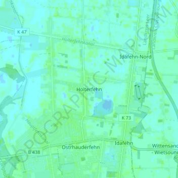 Mappa topografica Holterfehn, altitudine, rilievo