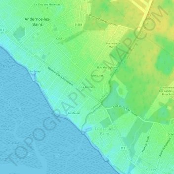 Mappa topografica La Ferme, altitudine, rilievo