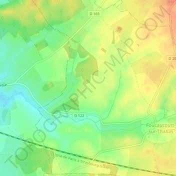 Mappa topografica Bausset, altitudine, rilievo