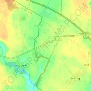 Mappa topografica Starkshof, altitudine, rilievo