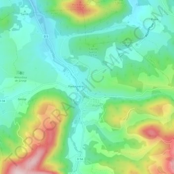Mappa topografica Balejon, altitudine, rilievo