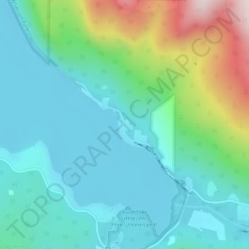 Mappa topografica Blue Canyon, altitudine, rilievo