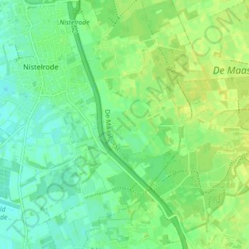 Mappa topografica Menzel, altitudine, rilievo