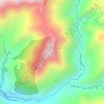 Mappa topografica Loma De Ciaga, altitudine, rilievo