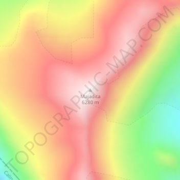 Mappa topografica Majadita, altitudine, rilievo