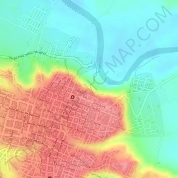 Mappa topografica Punta de San Juan, altitudine, rilievo