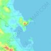 Mappa topografica Kommeno, altitudine, rilievo