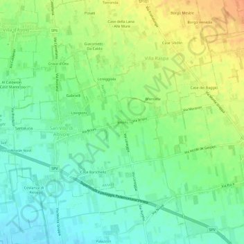 Mappa topografica Brioni, altitudine, rilievo