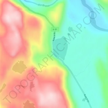 Mappa topografica Clear water, altitudine, rilievo