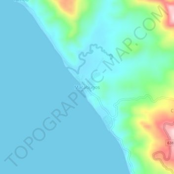 Mappa topografica Macabugos, altitudine, rilievo