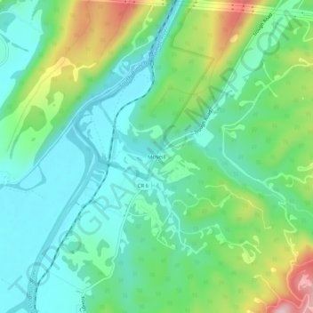 Mappa topografica McNeill, altitudine, rilievo