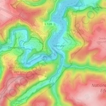 Mappa topografica Pleushütte, altitudine, rilievo