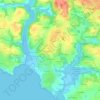 Mappa topografica Kerdrien, altitudine, rilievo