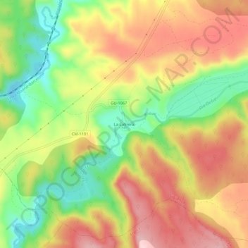 Mappa topografica La Cabrera, altitudine, rilievo