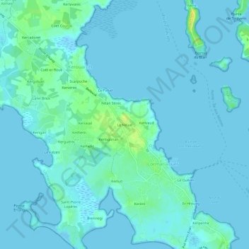 Mappa topografica Le Nélud, altitudine, rilievo