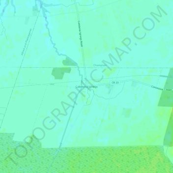 Mappa topografica Caledonia Springs, altitudine, rilievo