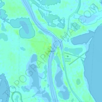 Mappa topografica Selawik, altitudine, rilievo