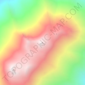 Mappa topografica Cerro Púlar, altitudine, rilievo