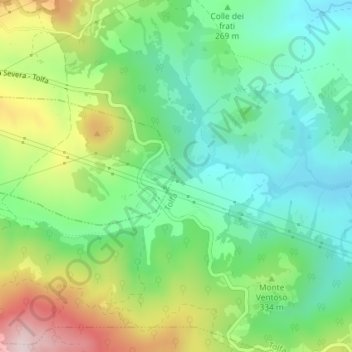 Mappa topografica Paradise, altitudine, rilievo