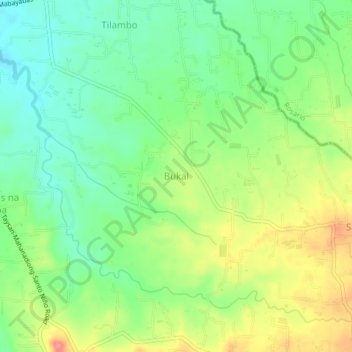 Mappa topografica Bukal, altitudine, rilievo