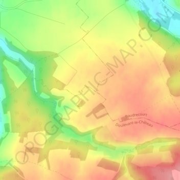Mappa topografica Fosse Lavallière, altitudine, rilievo