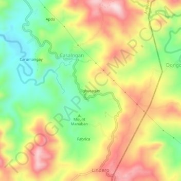 Mappa topografica Igbucagay, altitudine, rilievo
