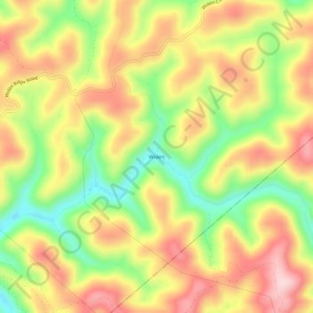 Mappa topografica Widen, altitudine, rilievo